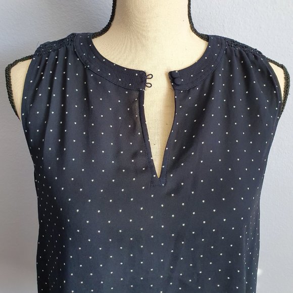 Loft Petite Navy and White Star Print Tank Size SP - Picture 2 of 8